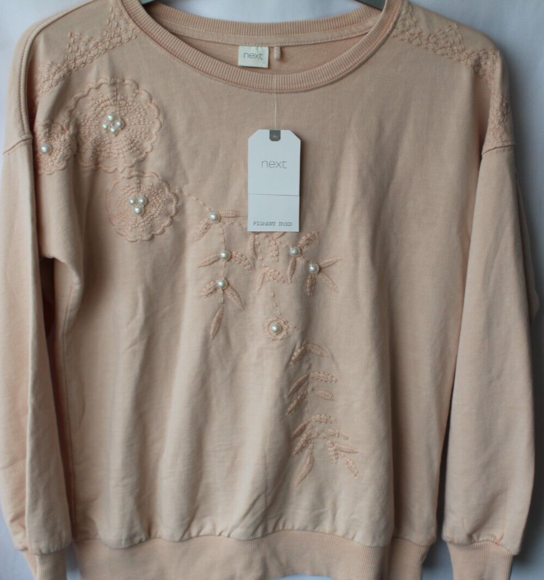 Next Sweatshirt Size 11 Years blush pink and pigment dyed soft cotton - Picture 3 of 5